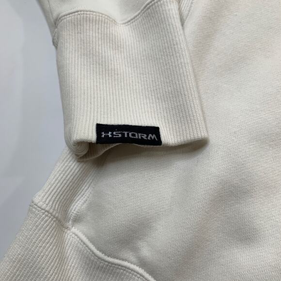 Under Armour Sweatshirt Mens L Large White Storm Charged Cotton ColdGear Hoodie - Picture 7 of 12